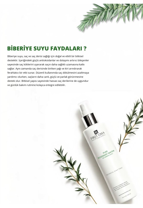 First Lima Biberiye Suyu Saç Dökülmesi Karşıtı ve Uzama Destekleyici Saç Toniği  Doğal 100 Ml