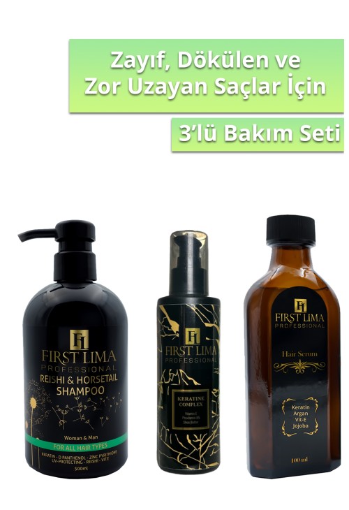 Hızlı Uzama Sağlayan Şampuan -Onarıcı Keratin Bakım Kremi - Saç Bakım Serumu