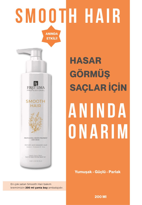Smooth Hair Yoğun Nemlendirici Keratin Şok Bakım Kremi 200 ml